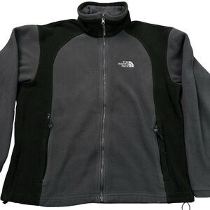 The North Face Jacket Khumbu Fleece Mens M Gray Pockets Full Zip  A484